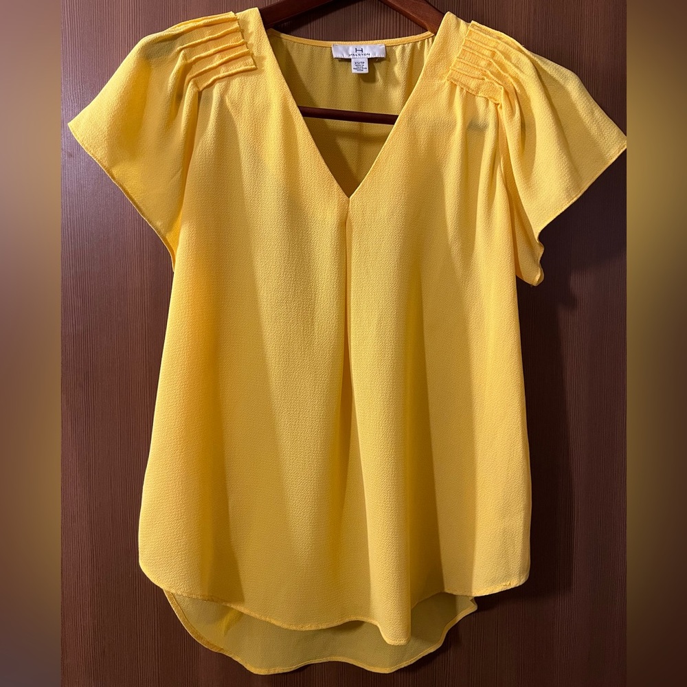 Halston Yellow Blouse